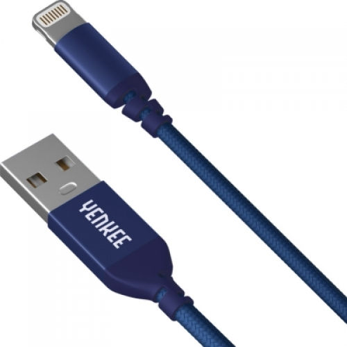 Yenkee Плетена USB-A към Lightning кабел Син 1м (YCU 611 BE)