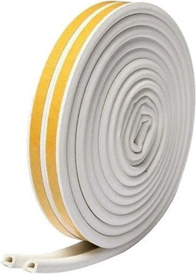 Geko Αεροστόπ Λάστιχο Παραθύρου / Πόρτας σε Λευκό Χρώμα 25mx0.9cm
