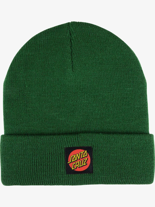 Classic Label Knitted Beanie Cap Green