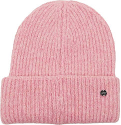 Esprit Beanie Γυναικείος Σκούφος με Rib Πλέξη σε Ροζ χρώμα