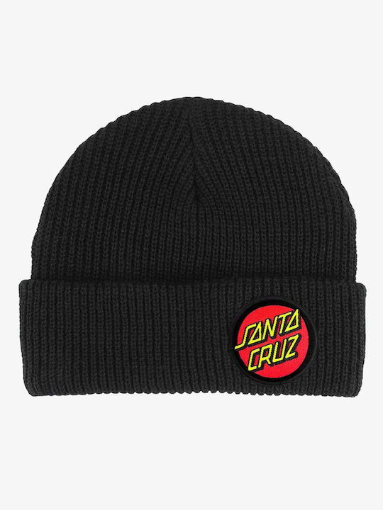 Santa Cruz Classic Dot Beanie Unisex Beanie Gestrickt in Schwarz Farbe