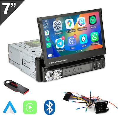 Sistem Audio Auto 1DIN (Bluetooth/USB/Apple-Carplay/Android-Auto) cu Ecran Tactil 7"