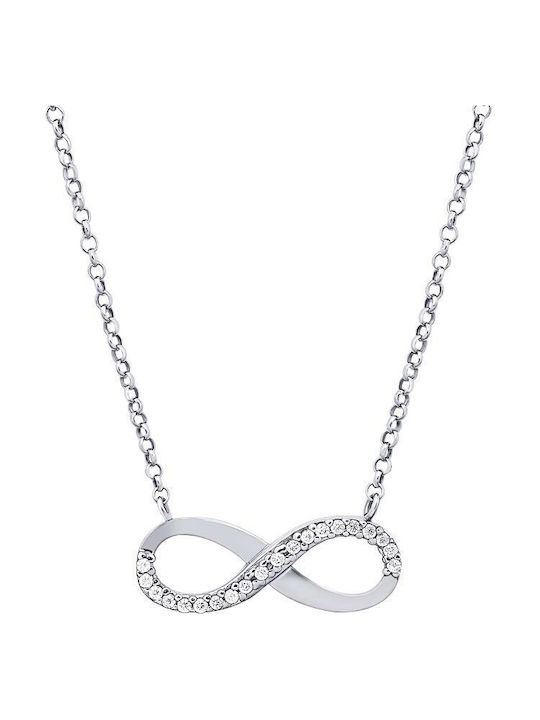JewelStories Necklace Infinity from Silver with Zircon