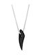 Piercing.gr Gold Plated Steel Necklace Black