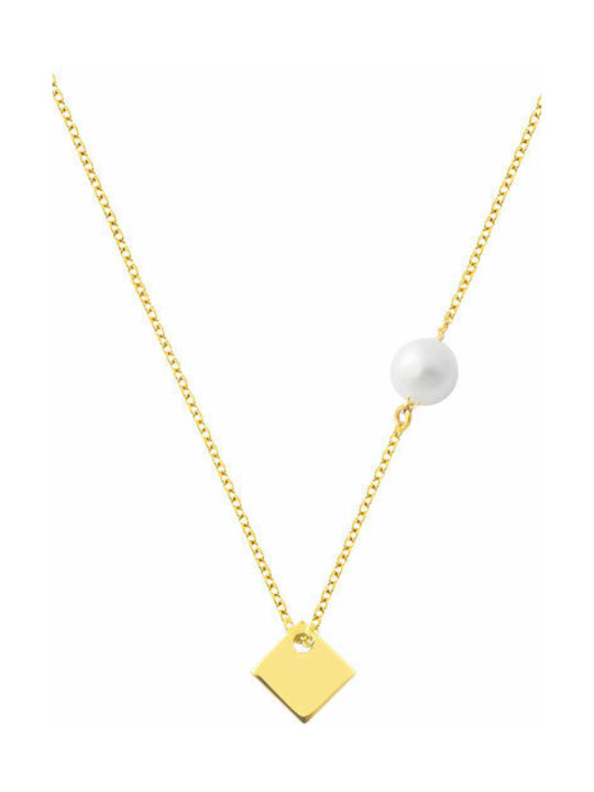 Ekan Necklace from Gold 14K with Pearls