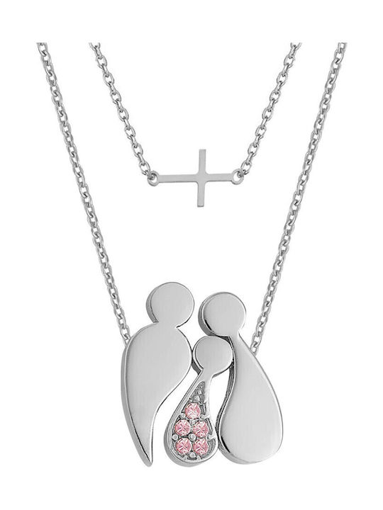 Verorama Double Family Necklace Made of Silver ...