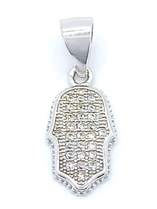PS Silver Charm Hand Fatimé aus Silber mit Zirkon