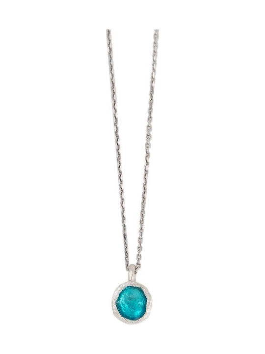 George Art Jewels Κολιέ από Ασήμι Τιρκουάζ