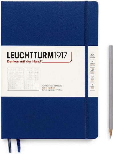 Leuchtturm1917 Блокнот B5 с Точки Син
