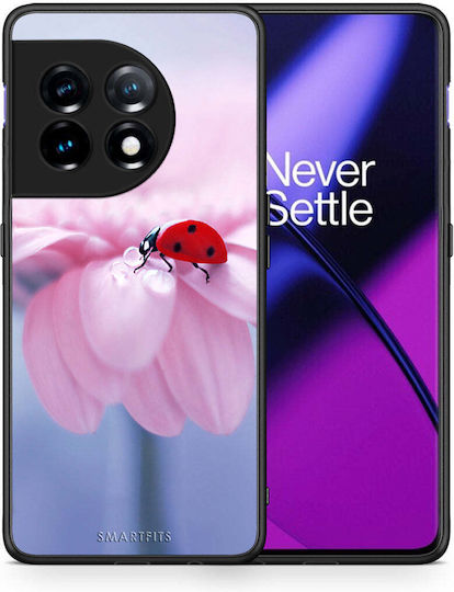 Smartfits Ladybug Flower Back Cover Negru (OnePlus 11)