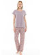 Pink Label Winter Women's Pyjama Set Purple