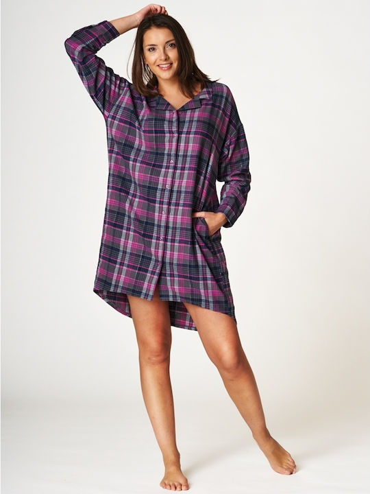 Key Winter Women's Nightdress Purple