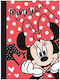 Disney Folder with Rubber Band and Ears for Paper A4 Red Minnie