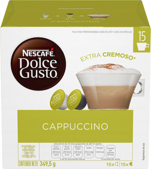 Nescafe Capsule Cappuccino Compatibile cu Mașina Dolce Gusto 30capace