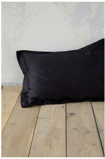 Nima Cearșaf King Size cu Elastic 185x205+35cm. Superior Negru