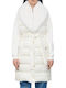 Hero Women's Short Puffer Jacket for Winter White