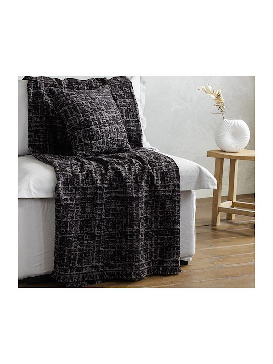 Nima Armchair Throw Cantata 180x180cm Black 33185