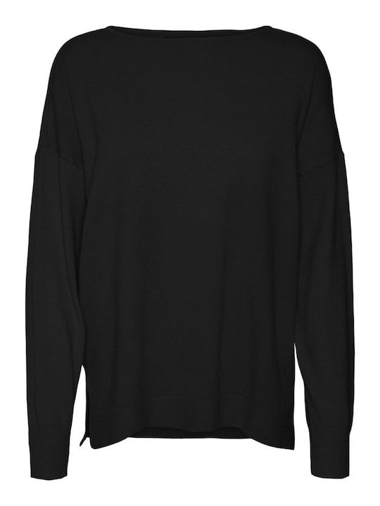 Vero Moda Damen Langarm Pullover Schwarz