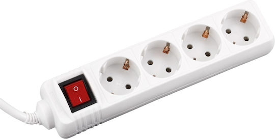 Electra 4-Outlet Power Strip 3m White