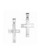 Papoulidis Jewellery Men's White Gold Cross 14K with Chain