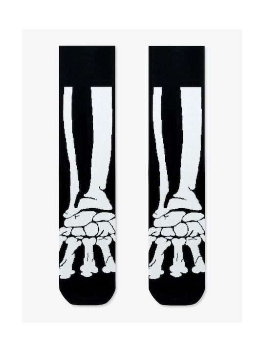 Axidwear Skeleton Legs Socken Schwarz 1Pack