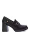 Leder Pumps Schwarz