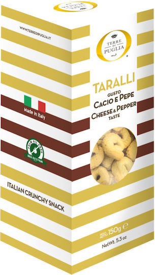 Terre di Pulgia Kekse Tarallini Gourmet Box mit Geschmack Käse 150gr