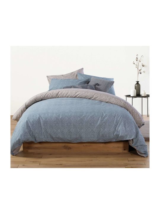 Nef-Nef Homeware Sheet Sets Single Flannel 160x260cm. Clover Blue 3pcs