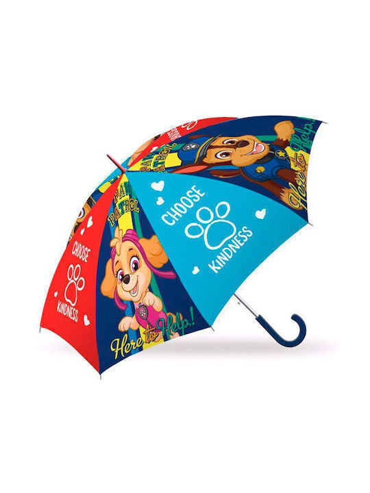Rain Παιδική Ομπρέλα Μπαστούνι Paw Patrol Διάφανη με Διάμετρο 46εκ.