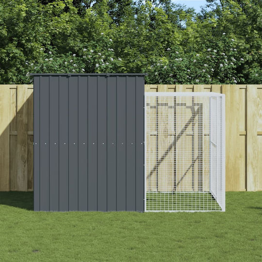 vidaXL Hundehaus Groß Metallisch Außenbereich Gray 214xx181cm