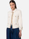 Elisabetta Franchi Blazer pentru femei Tweed Sacou Alb