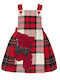 Children's Dress Checked Red