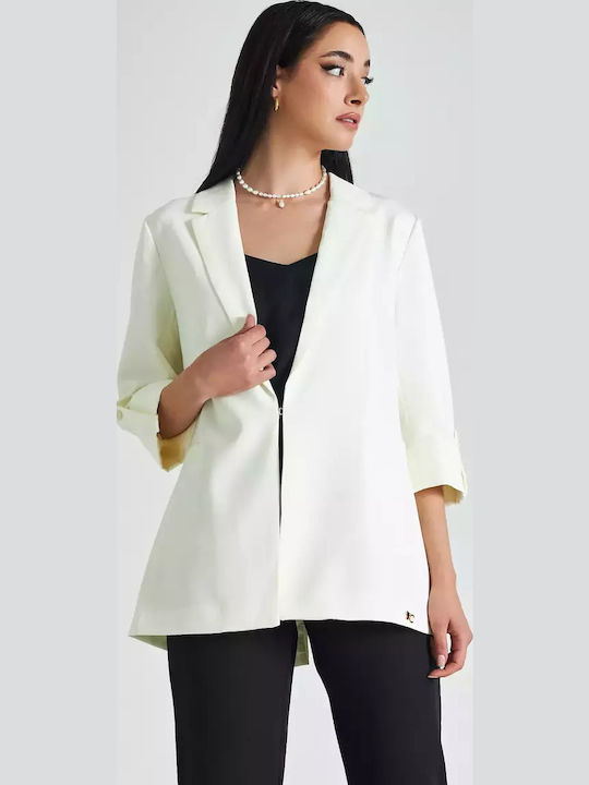 Cento Fashion Γυναικείο Σακάκι Λευκό