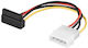 Goobay 15-Pin Sata - 4-Pin Molex Cable 0.13m Μαύρο 93030