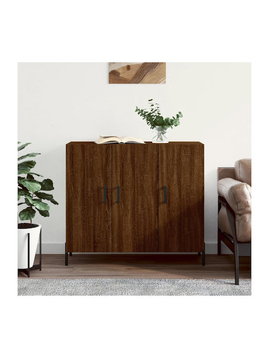 Sideboard Wooden Brown Oak 90x34x80cm