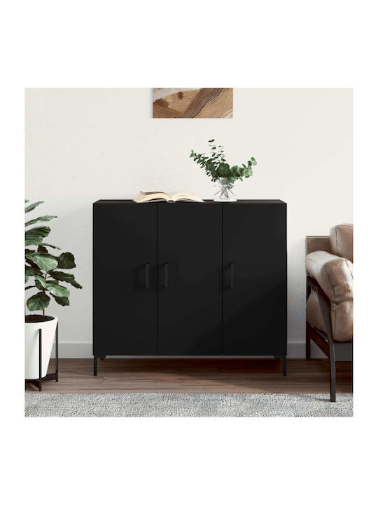 Wooden Buffet Black L90xW34xH80cm