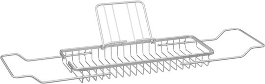 5Five Montat pe perete Raft Baie Metal 90x21.5x6.5cm Argintie