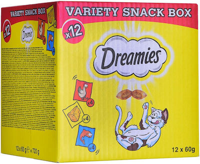 Dreamies Variety Gustări Delicioase cu Pui / Somon pentru Pisică