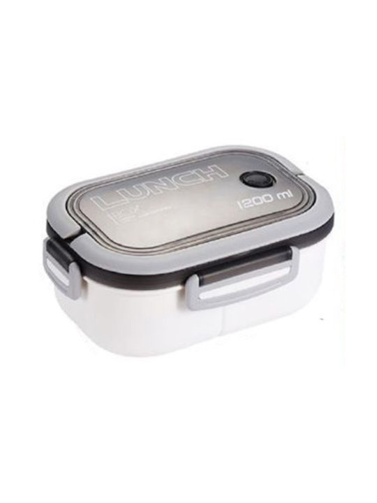 ForHome Plastic Lunch Box White 1200ml