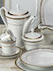 Emfasi Tea Set with Cup Porcelain Gold 1000ml 27pcs