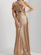 Ralph Lauren Maxi Φόρεμα για Γάμο / Βάπτιση Χρυσό
