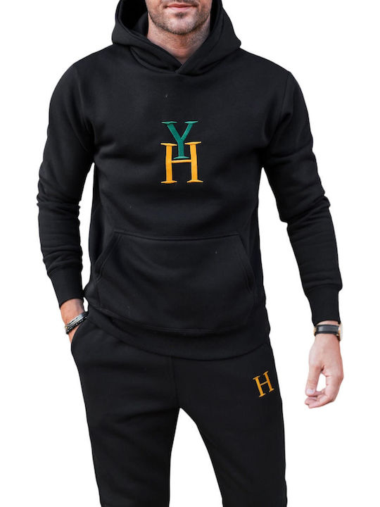 Sweatshirt with Hood Black