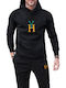 Sweatshirt with Hood Black