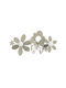 Arti E Mestieri Wall Hanger Sfarfalle Metal 2 Hooks Silver 44x6.5x24cm