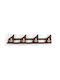 Epiplo-Fos Wall Hanger Wooden 8 Hooks Brown 58x16x16cm