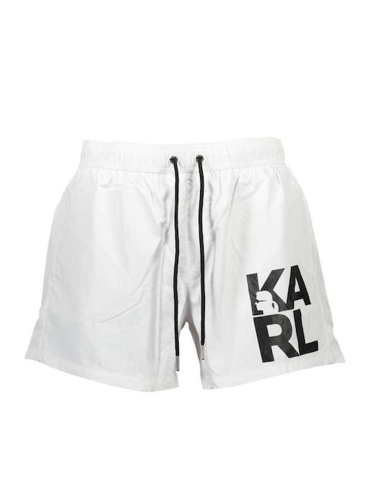 Karl Lagerfeld Kl21mbs02 Ανδρικό Μαγιό Βερμούδα Λευκή