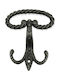 Valli&Valli Vintage Metal Wall Hanger 3 Hooks Silver 10.5x5.5x12.5cm
