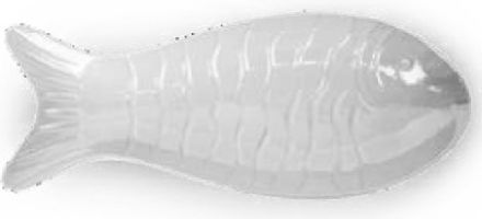 Clay Decorative Platter White 26x11x4cm