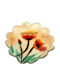 Kallisti Glass Platou Decorativ Rotundă Sticlă Portocaliu 1buc 15x15buc