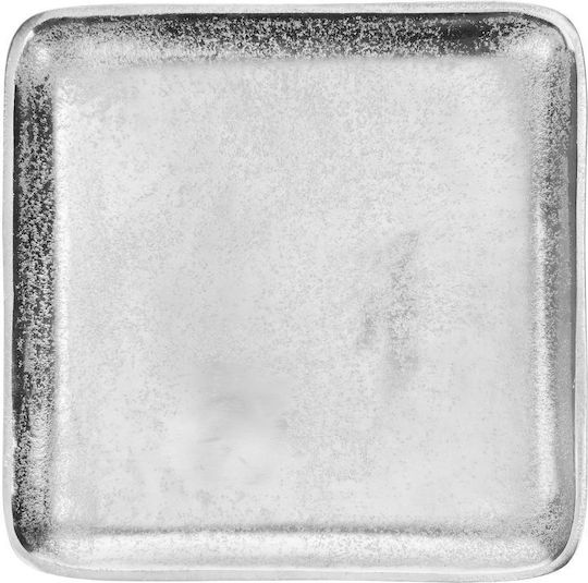 Butlers Διακοσμητική Πιατέλα Αλουμινίου Ασημί 25x25εκ.